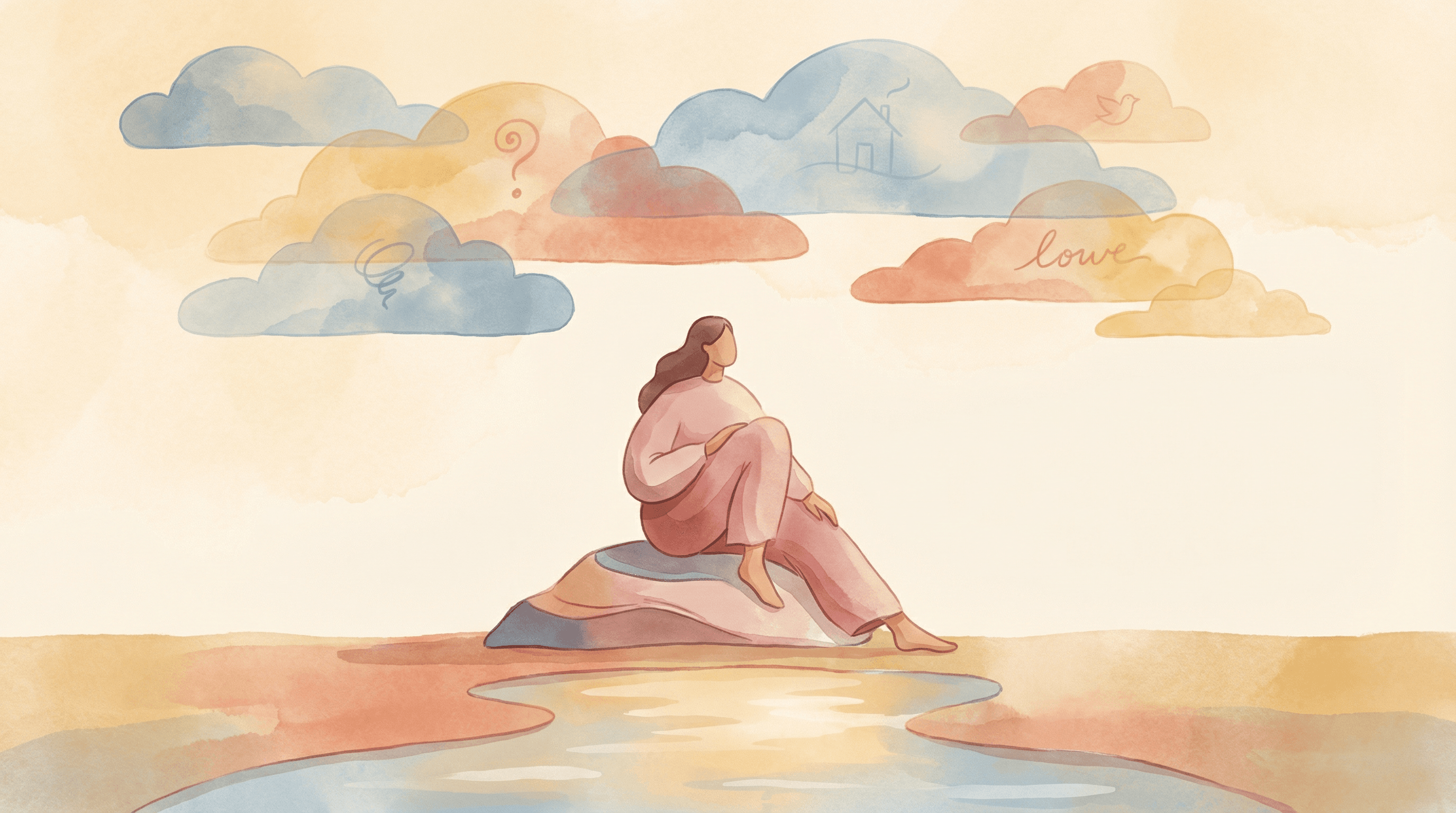 Meditação não é mente vazia: observando pensamentos como nuvens passando